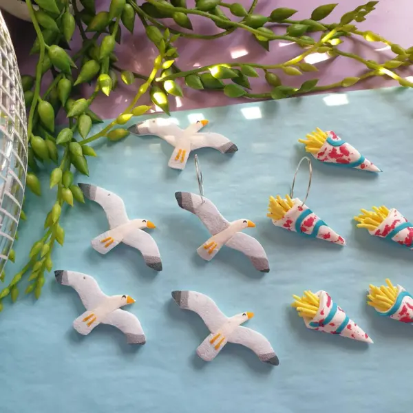 Seagull and Chips Earrings - Image 3