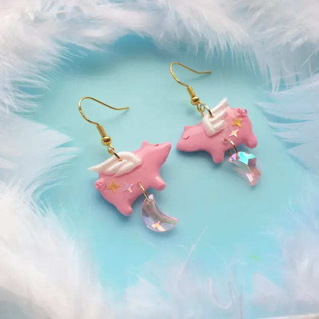 Flying Pig Earrings
