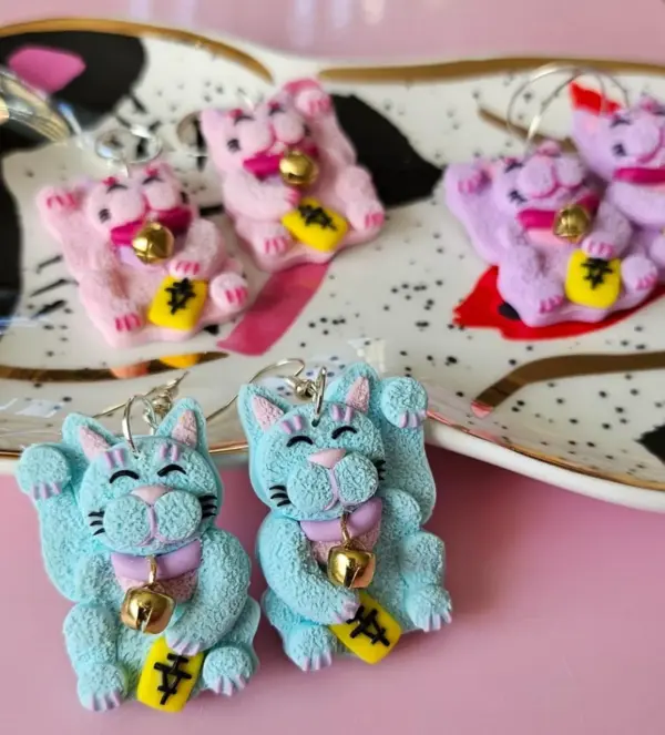 Lucky Cat Earrings