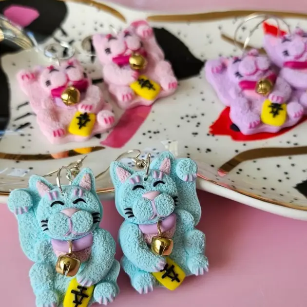 Lucky Cat Earrings
