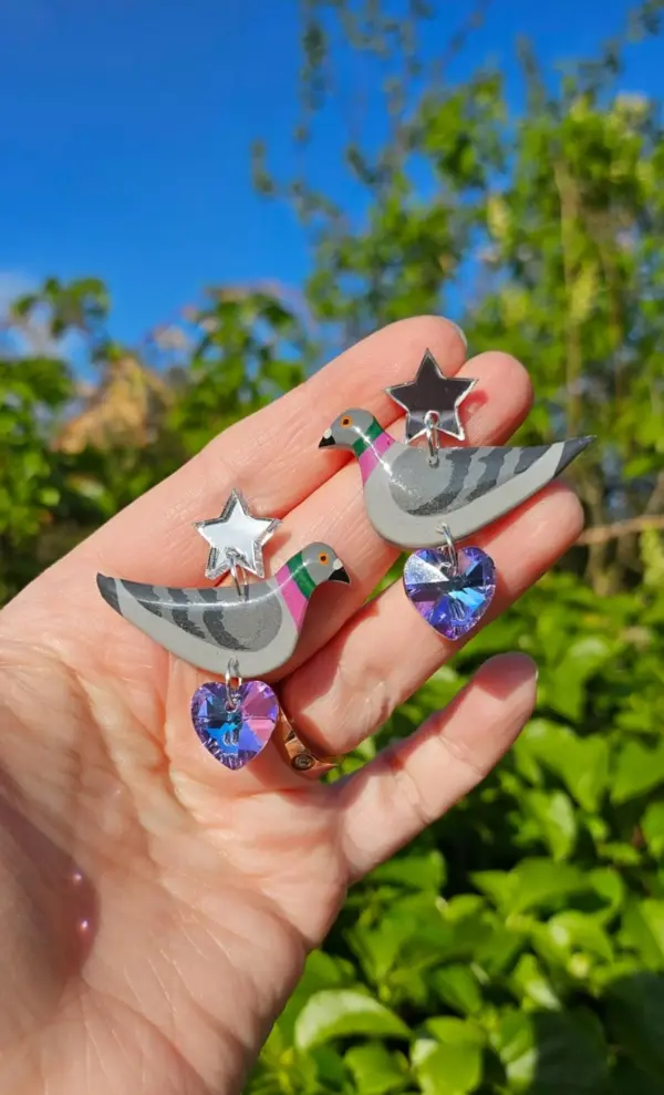 Pigeon Earrings - Image 6