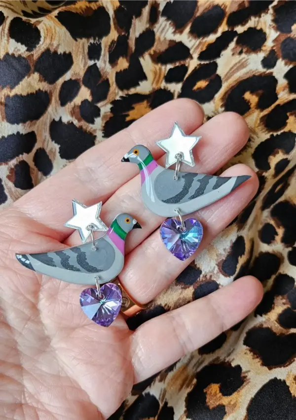 Pigeon Earrings - Image 4