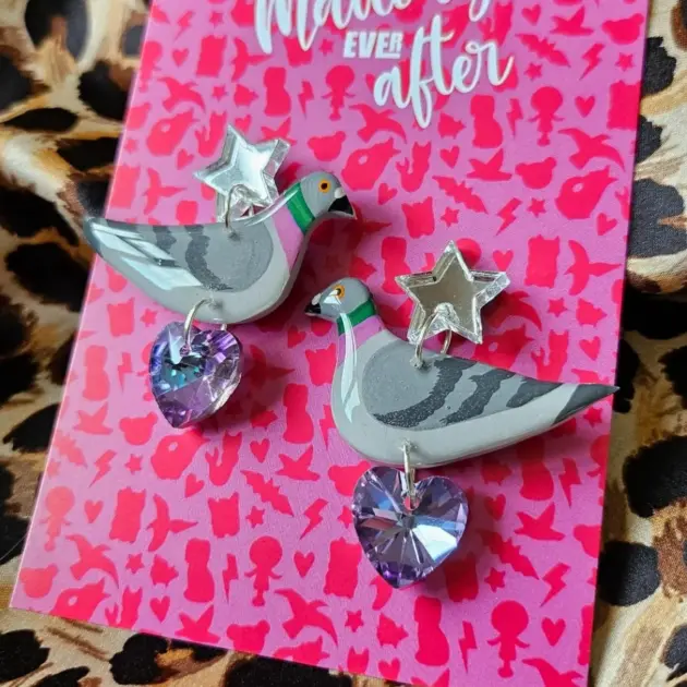 Pigeon Earrings